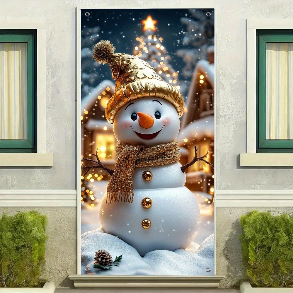 Snowman Christmas Door Banner 