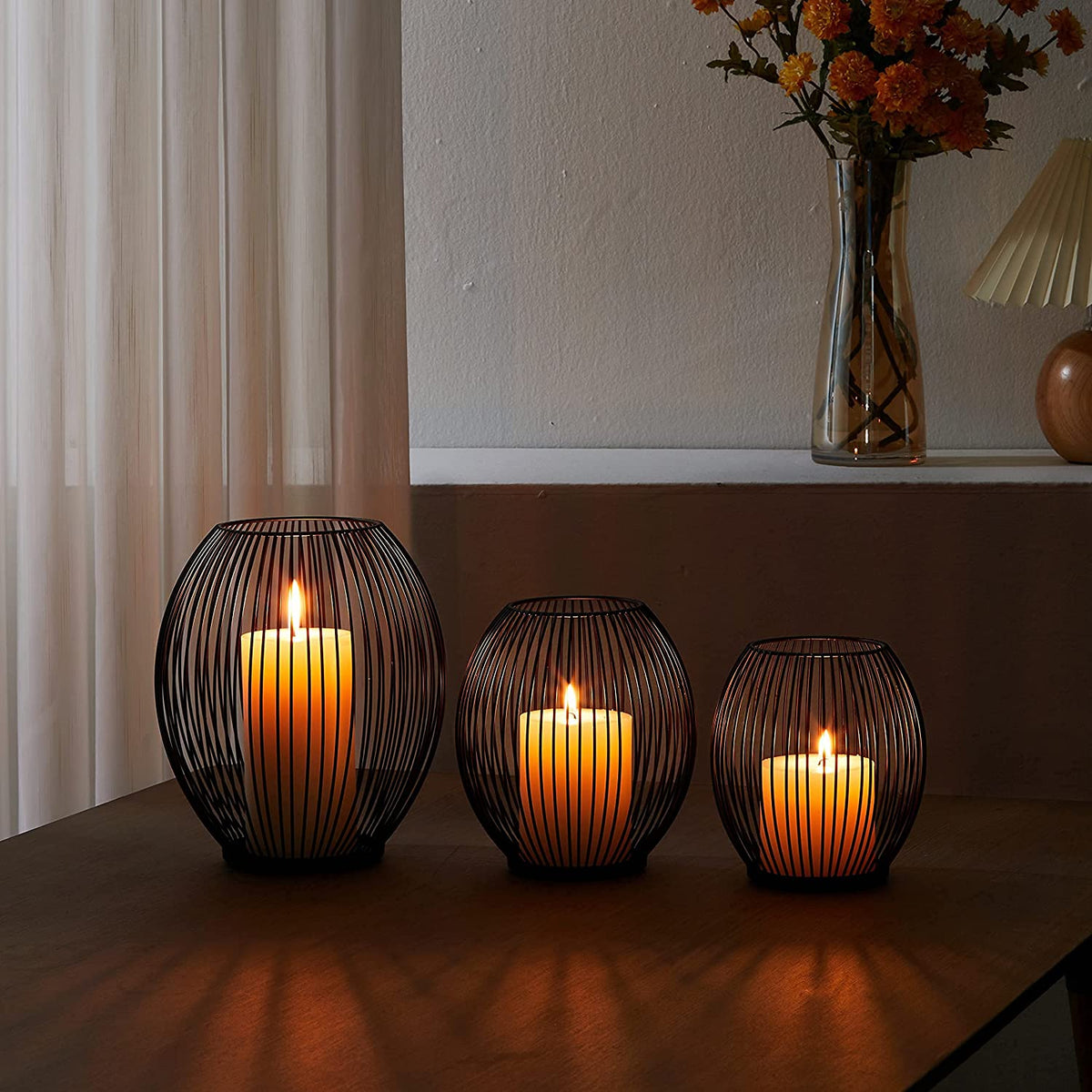 Outdoor Candle Holder Decor Set