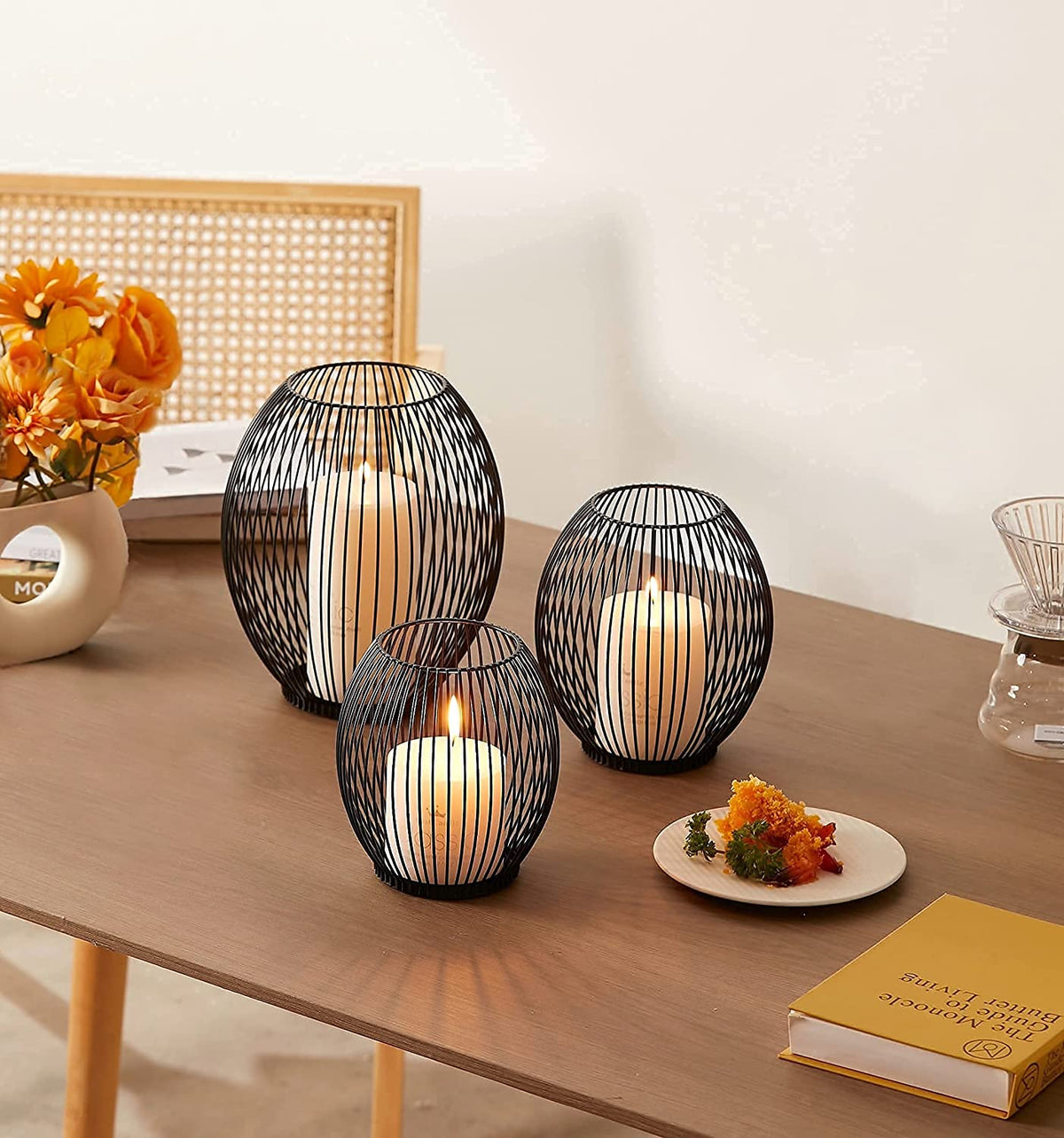 Outdoor Candle Holder Decor Set