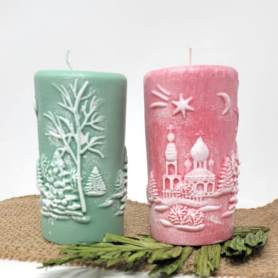 Christmas Scene Candle 