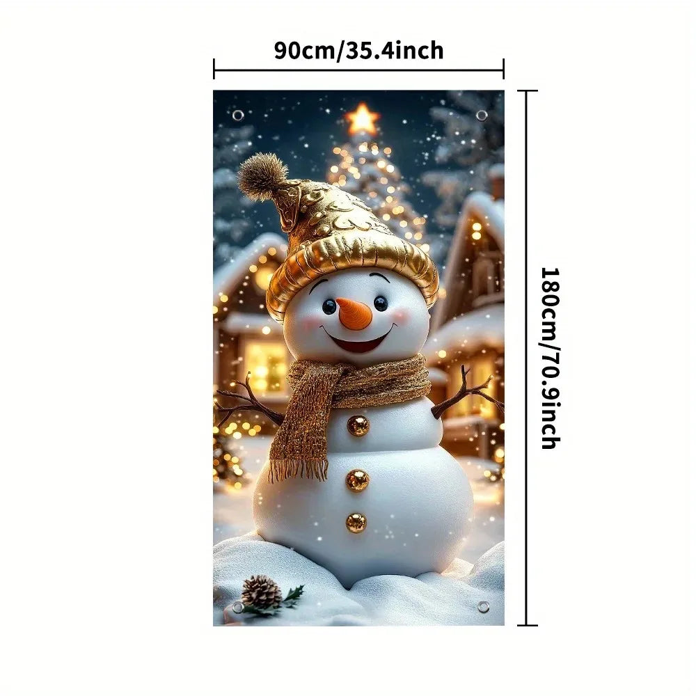 Snowman Christmas Door Banner 