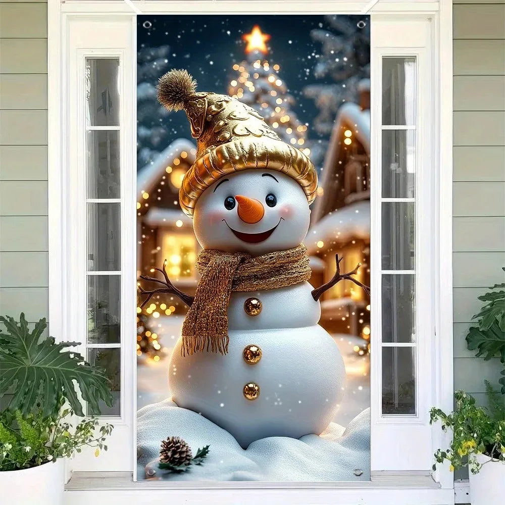 Snowman Christmas Door Banner 