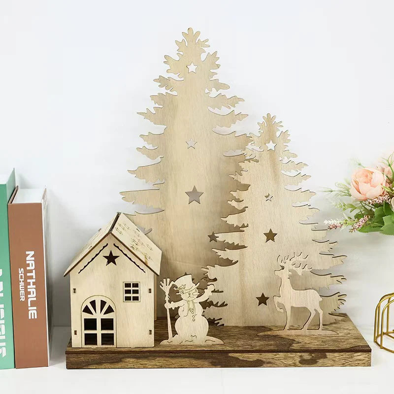 Festive Holiday Handmade Wooden Ornaments