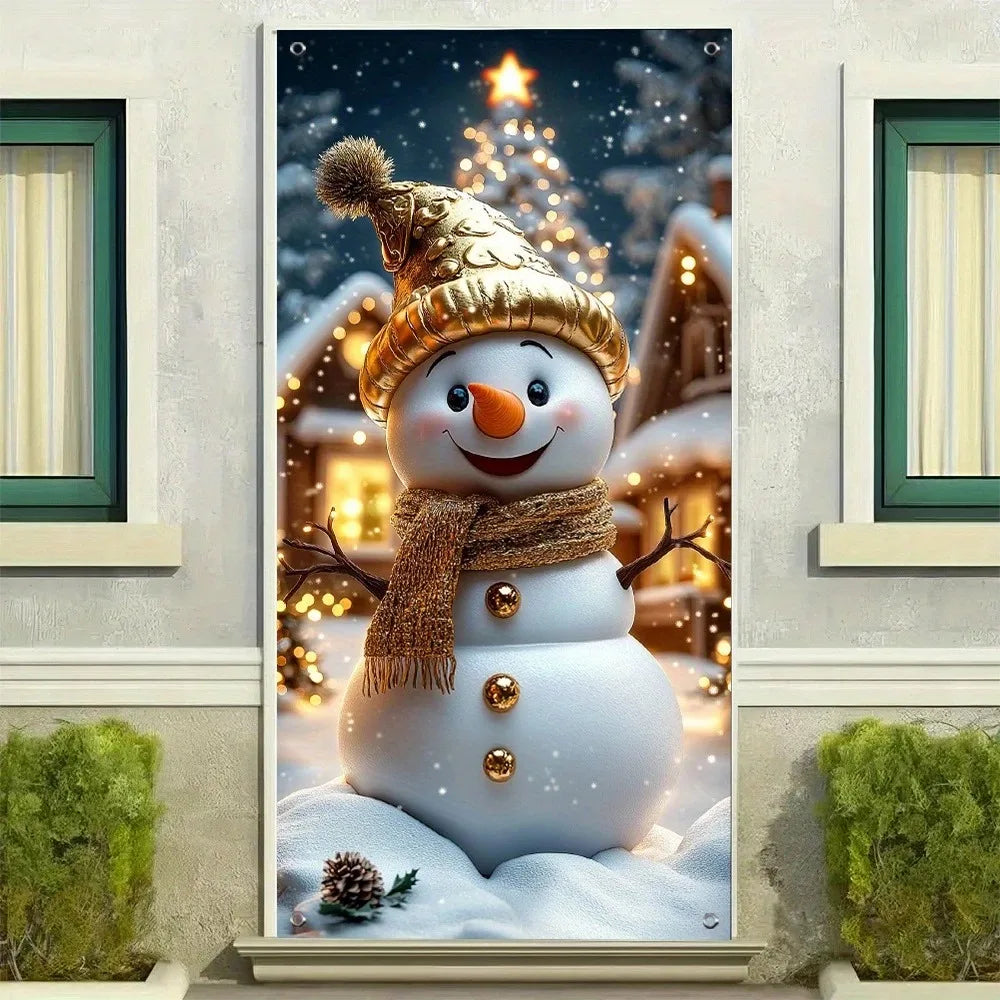 Snowman Christmas Door Banner 