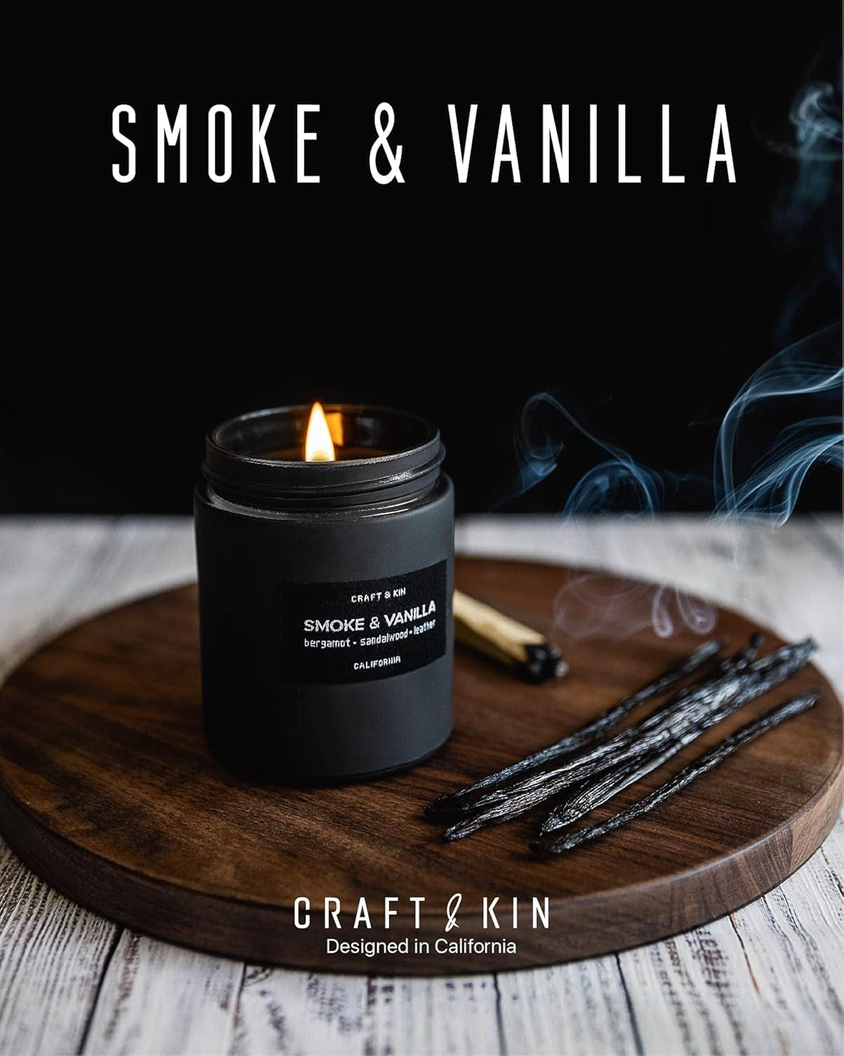 Premium Smoke & Vanilla Candle 