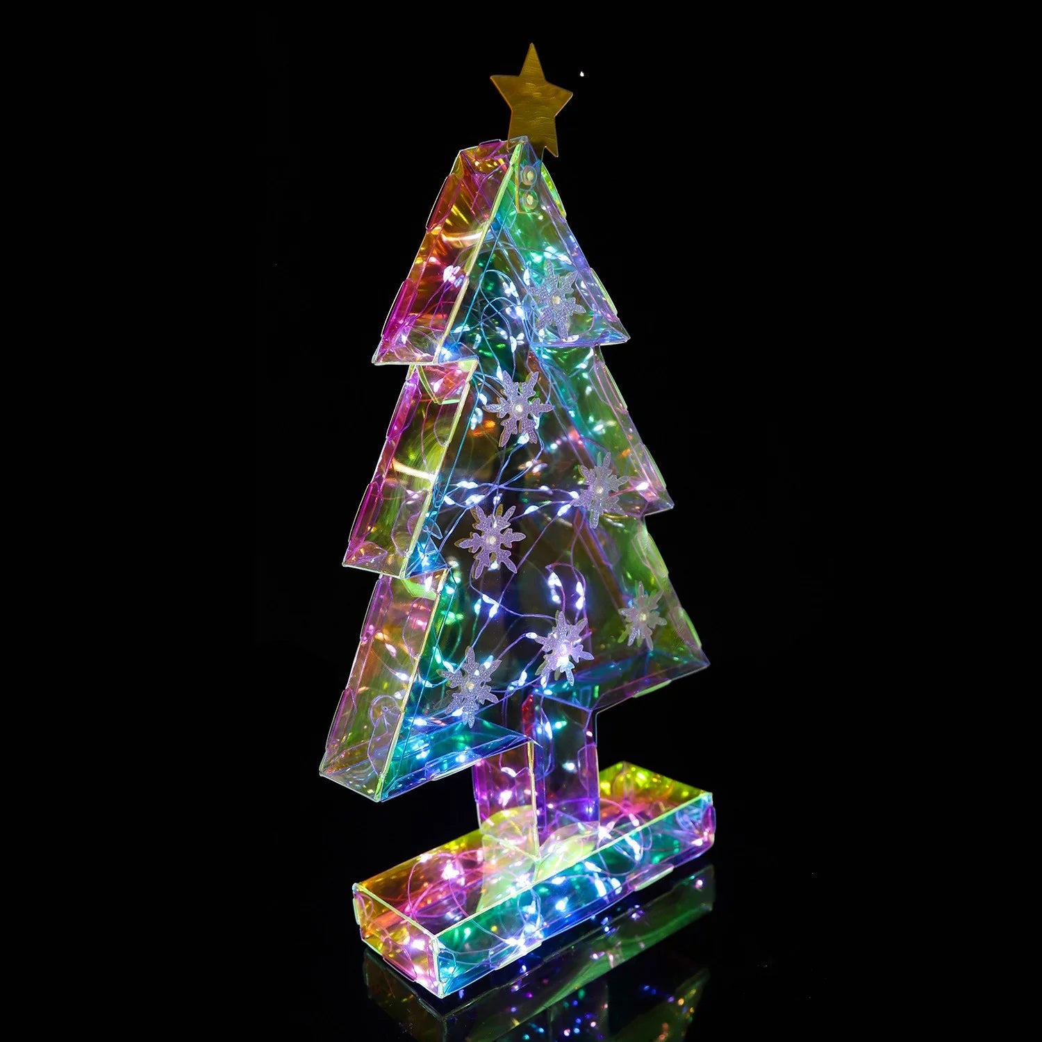 Festive Holiday Illumination Display Setup Arrangement