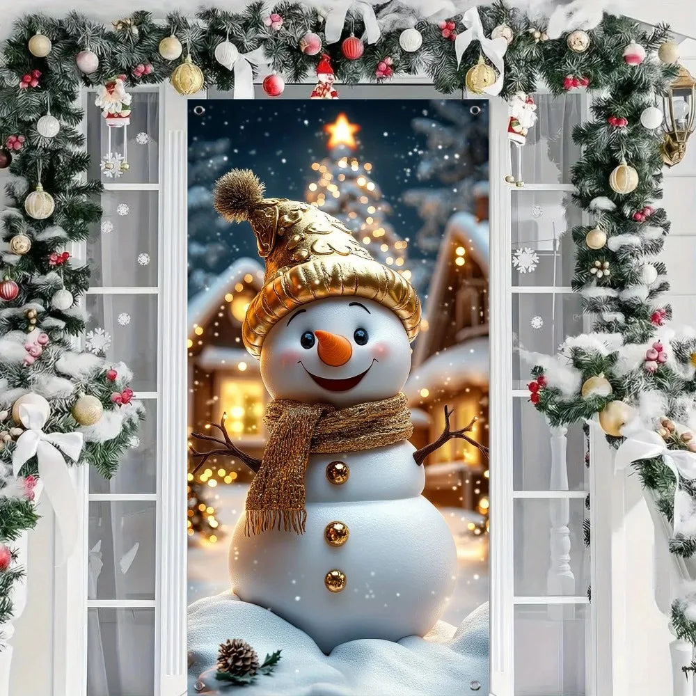 Snowman Christmas Door Banner 